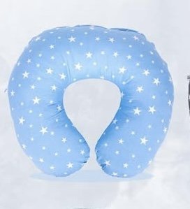 أزرق مع نجوم أبيض